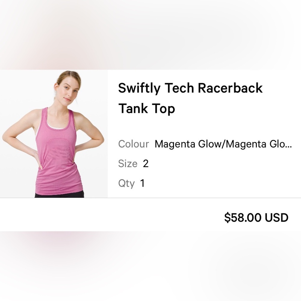 Swiftly Tech Racerback Tank Top - Pink